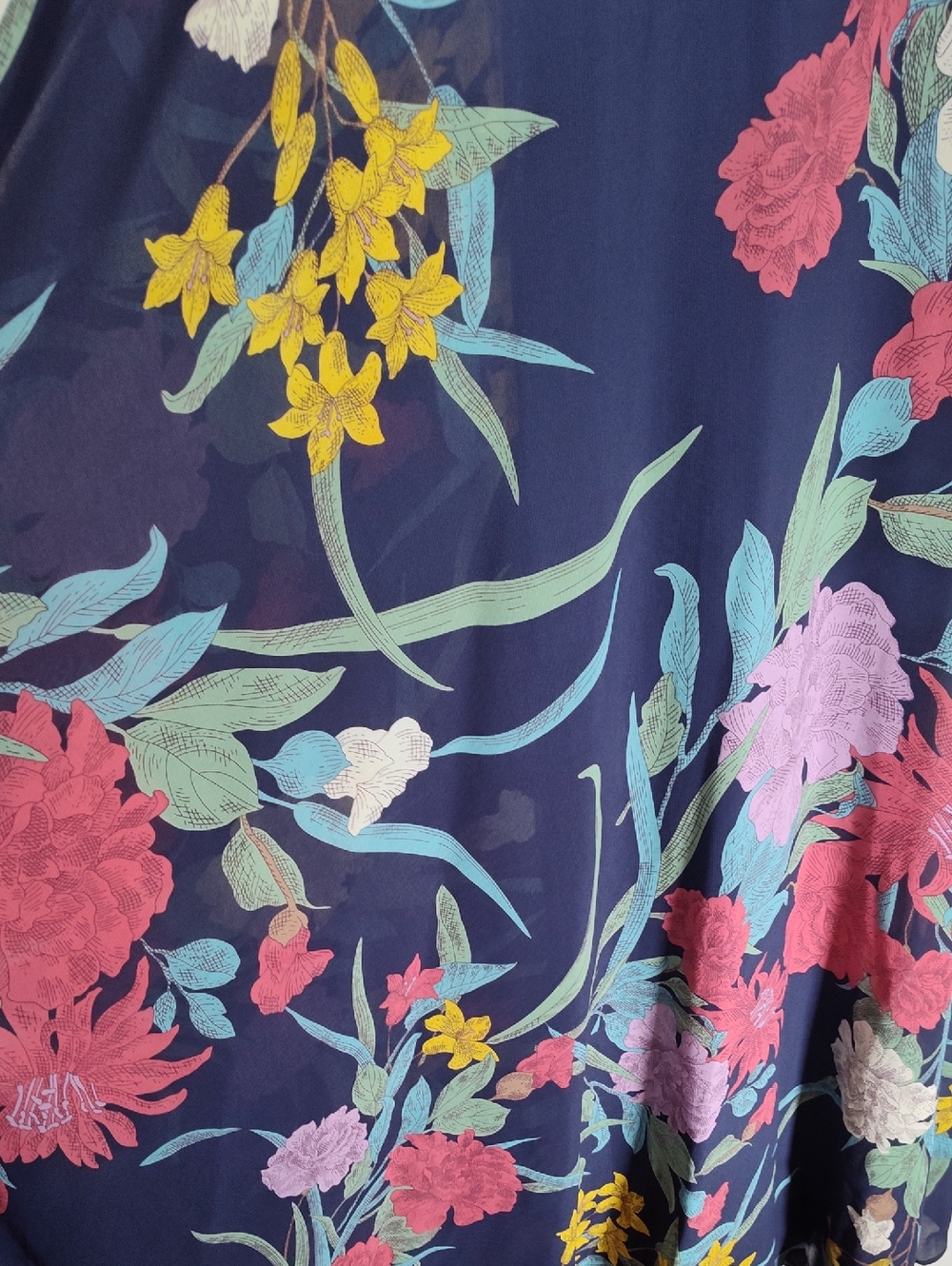 Lulus A Dream Realized Navy Blue Floral Print Maxi Dress M - Picture 8 of 13